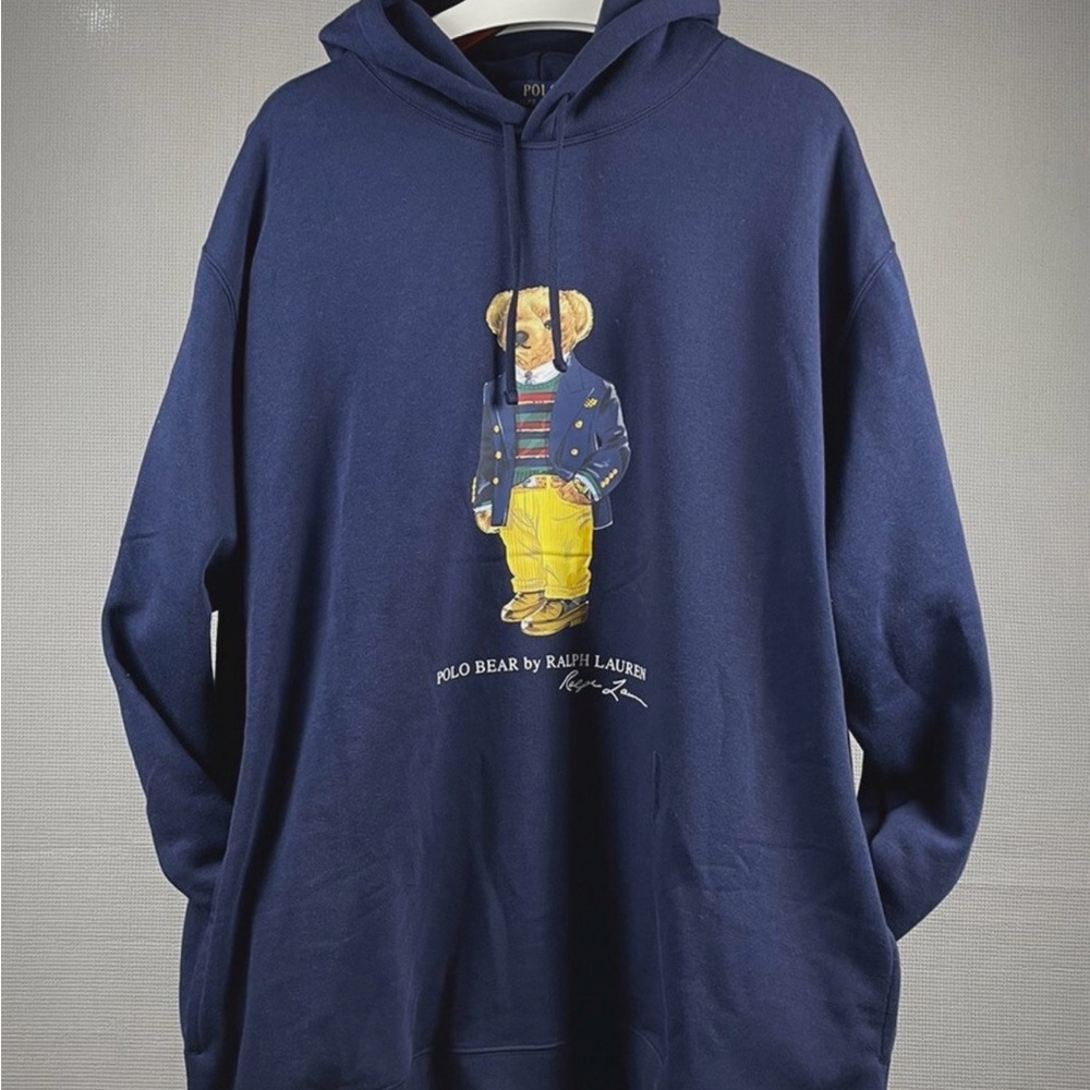 Polo by Ralph Lauren Blue Hoodie with Bear Design